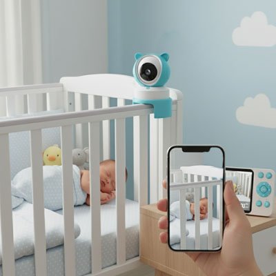 Camera bebe adaptée à la chambre du nourrisson