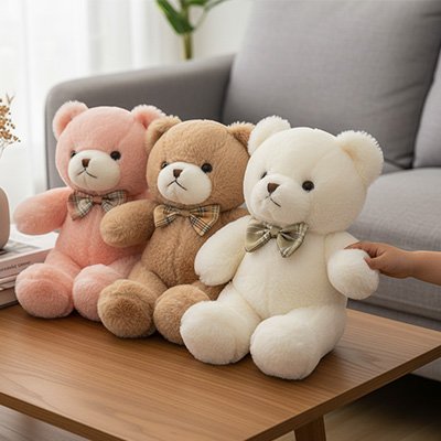 Ours en peluche décoratif pour chambre bébé, ambiance douce et rassurante