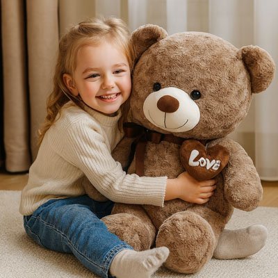 Ours en peluche moelleux et rassurant