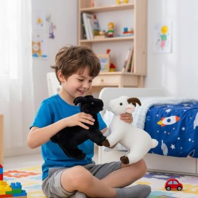 Animaux en peluche créant une ambiance douce dans une chambre bébé