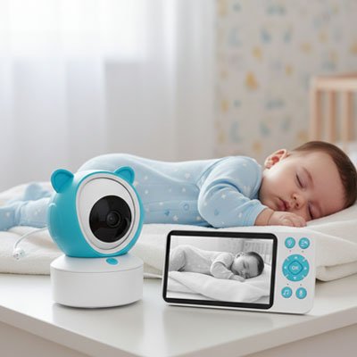 Camera bebe installée dans la chambre pour la surveillance