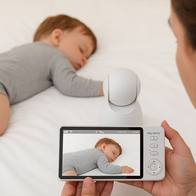 Camera bebe installée dans la chambre pour la surveillance