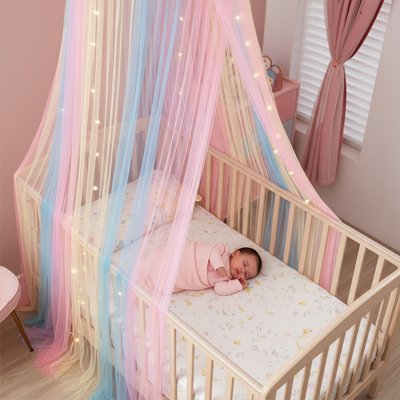Ciel de lit suspendu au-dessus du lit pour la décoration