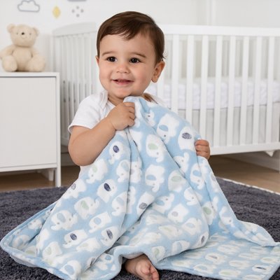Couverture bebe décorative pour lit ou berceau