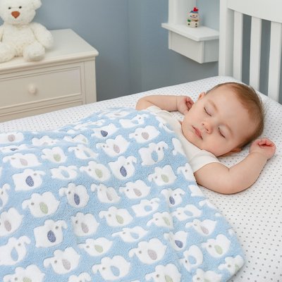 Couverture bebe utilisée pour les moments de repos
