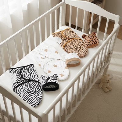 Couverture d’emmaillotage en tissu doux pour bébé
