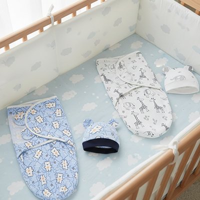 Couverture d’emmaillotage en tissu doux pour bébé