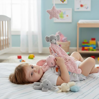 Doudou bebe douce et caline pour bébé