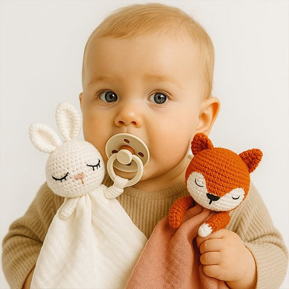 Doudou bebe en tissu léger adapté à l’univers bébé