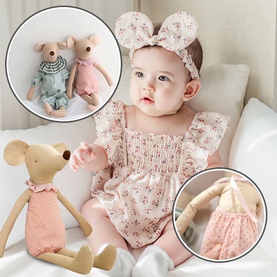 Doudou doux utilisé comme objet de réconfort pour bébé
