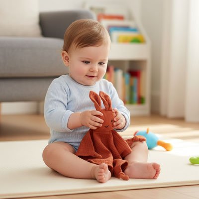 Doudou lapin compagnon de nuit