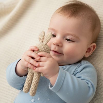 Doudou lapin pour le sommeil de bébé