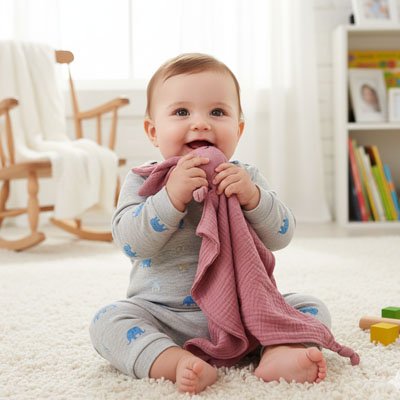 Doudou lapin rassurant pour bébé