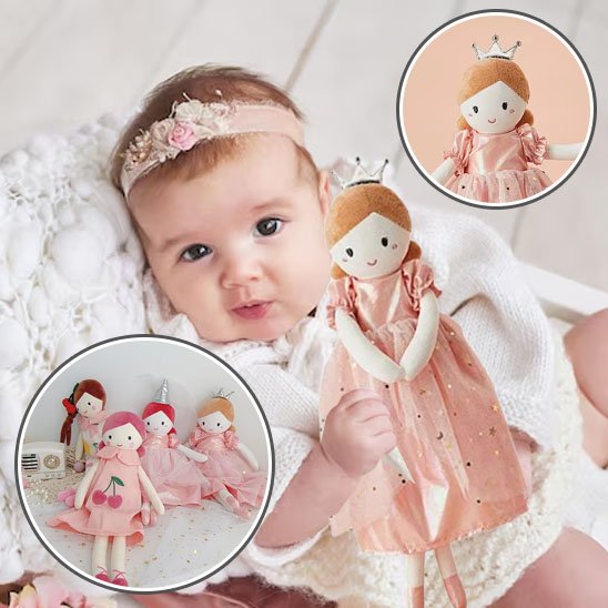 Doudou tissu doux, adapté aux petites mains de l’enfant
