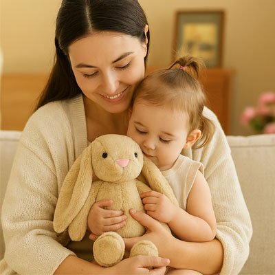 Lapin en peluche pour bébé 