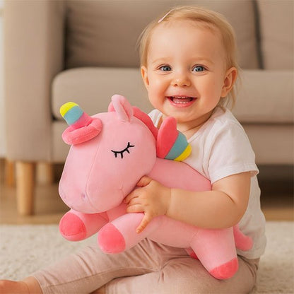 Licorne peluche douce et colorée pour enfant, jouet en tissu moelleux adapté aux bébés et jeunes enfants