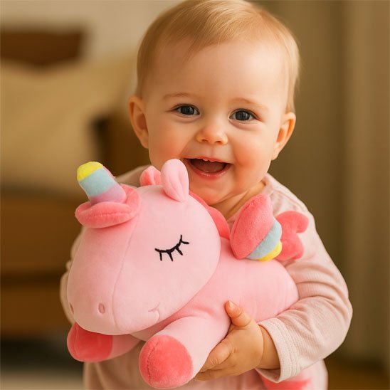 Licorne peluche douce pour enfant et bebe