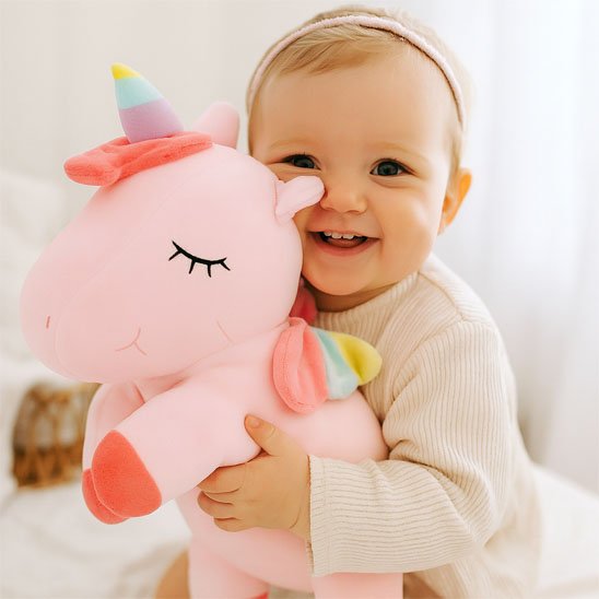 Licorne peluche pour bébé, jouet doux et rassurant, idéale pour le sommeil et les câlins