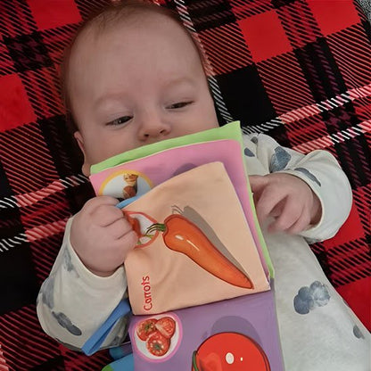 livre bébé en tissu conçu pour l’éveil sensoriel