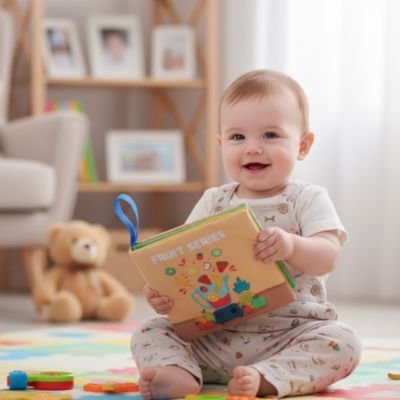 Livre bebe en tissus conçu pour l’éveil sensoriel