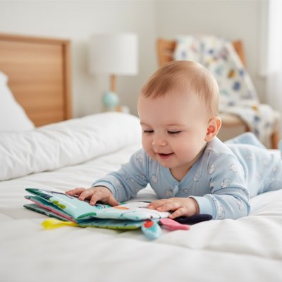 Livre bebe en tissus conçu pour l’éveil sensoriel