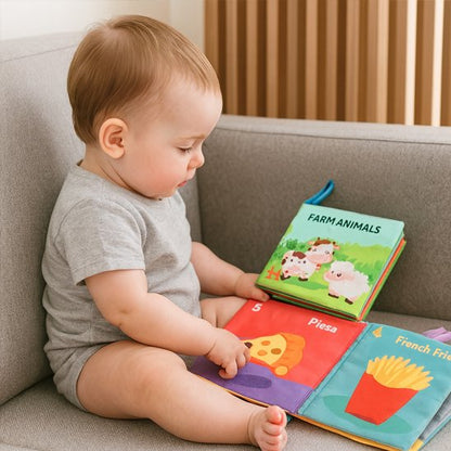 Livre bebe en tissus doux adapté aux petites mains