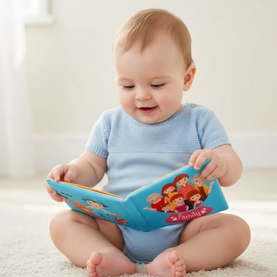 Livre bebe en tissus posé dans une chambre enfant