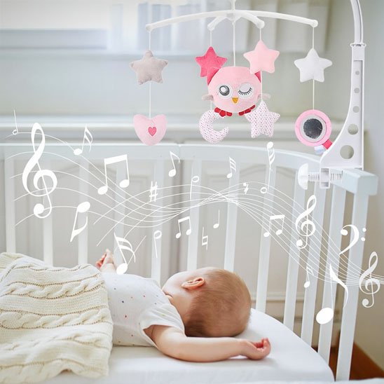Mobile bebe conçu pour stimuler l’éveil visuel