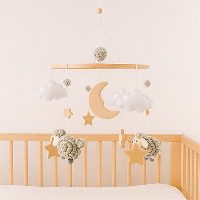 Mobile bébé décoratif avec éléments suspendus pour la chambre