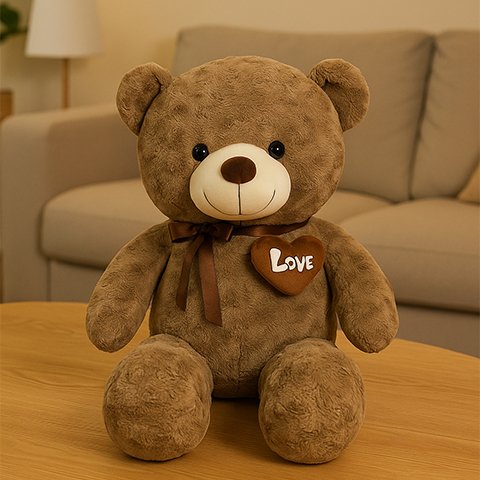 Ours en peluche au toucher moelleux pour enfant