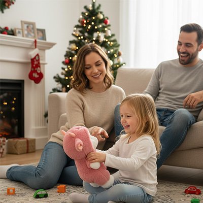 Ours en peluche avec capuche rose