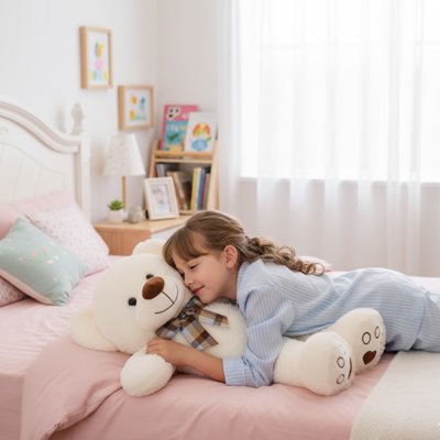 Ours en peluche blanc