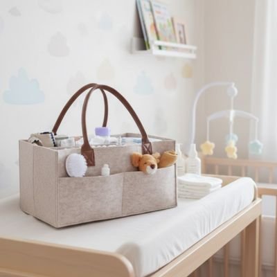 Panier de rangement bébé pratique pour table à langer