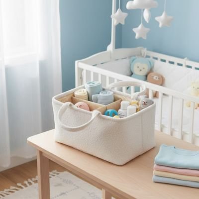 Panier de rangement bébé pratique pour table à langer