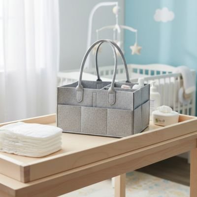 Panier rangement bebe pour couches et accessoires dans la chambre
