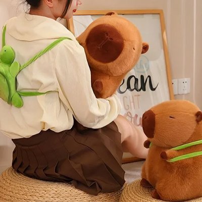 Peluche capybara amis des enfants