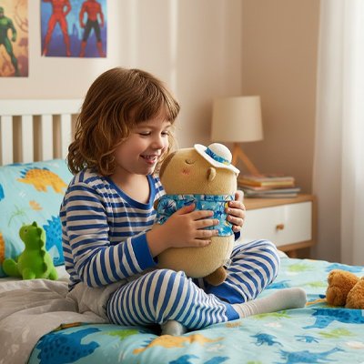 Peluche Capybara compagnon rassurant pour le sommeil de bébé