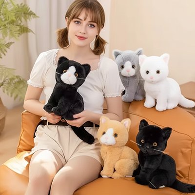 Peluche chat l'ami des bébés et enfants