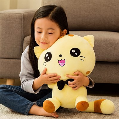 Peluche chat moelleuse adaptée aux enfants