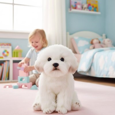 Peluche chien douce et rassurante