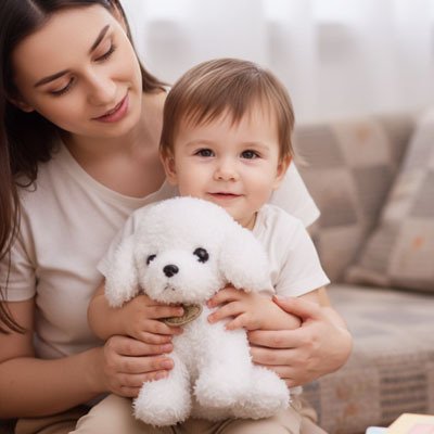 Peluche Chien douce pour débé