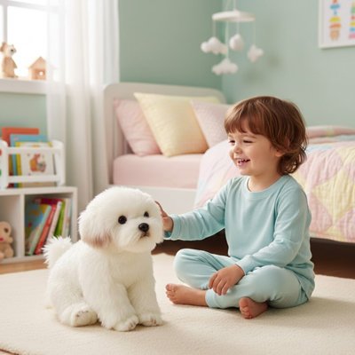 Peluche chien ressemble au vrai chien