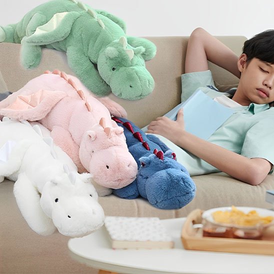 Peluche dragon protecteur pour enfant