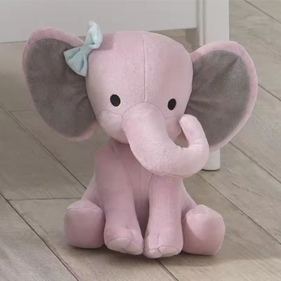 Peluche elephant moelleuse adaptée aux enfants