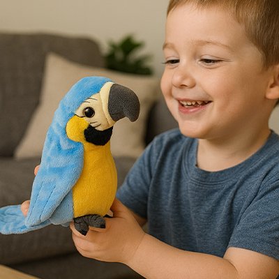 Peluche interactive adaptée aux moments de jeu et de découverte