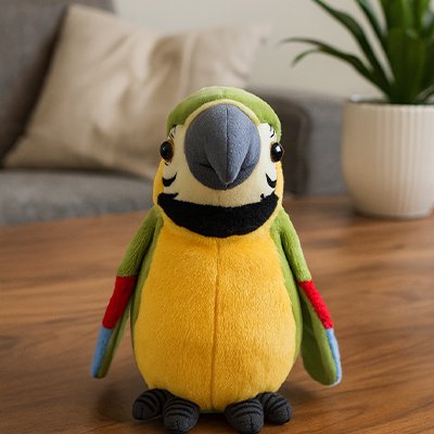 Peluche interactive présentée comme compagnon de jeu pour enfant