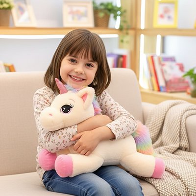 Peluche licorne câline  pour moments de repos