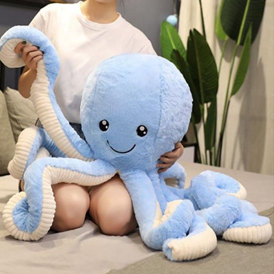 Peluche pieuvre douce pour enfant et bebe