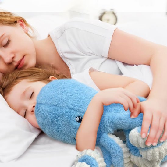 Peluche pieuvre pour bébé, jouet doux et rassurant, idéale pour le sommeil et les câlins