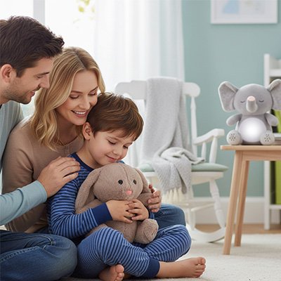 Peluche qui respire l'ami de la famille